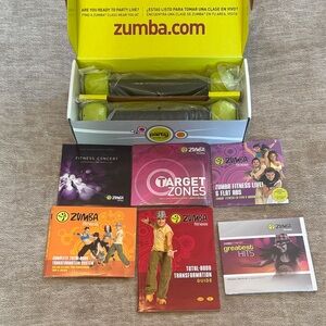Zumba Fitness Party Kit with DVDs and Green Weights